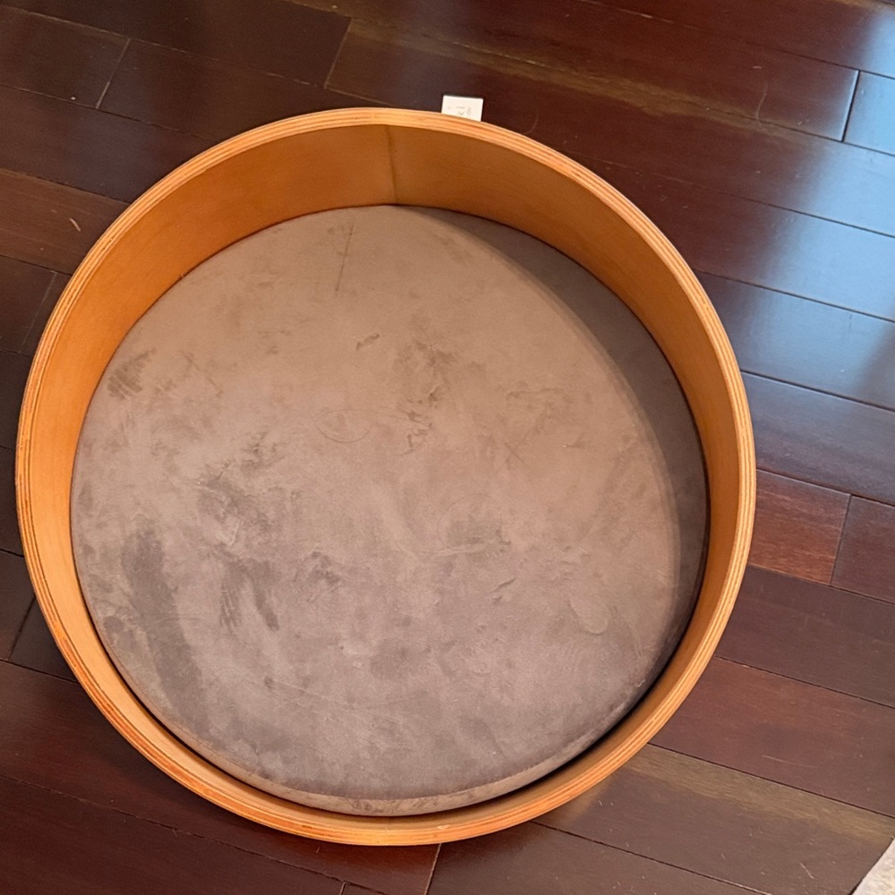 Modern Round Wooden dog bed  with Cushion